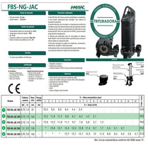 Bomba Trituradora Famac FBS NG-300 1,0CV 127V Monofásica