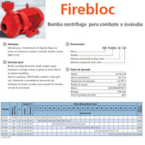 Bomba Incêndio KSB Firebloc 32-160 7,5CV 4V Tri