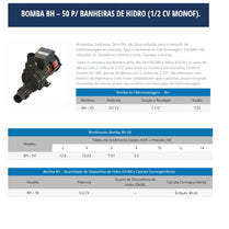 Bomba Hidromassagem Sodramar BH-50 0,50CV 110/220V Mono