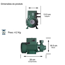 Bomba Periférica Thebe TP CI 540W 72V Solar