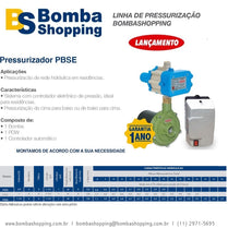 Pressurizador Pressostato Profit PBSE 0,75CV 220V Tri Até 3 banheiros