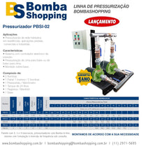 Pressurizador Inverter Profit PBSI-02 0,75CV 220V Tri Até 3 banheiros