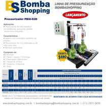 Pressurizador Inverter Profit PBSI-02D 0,75CV 220V Tri Até 6 banheiros