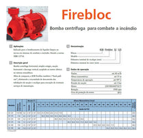 Bomba Incêndio KSB Firebloc 32-125 5,0CV 4V Tri