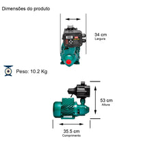 Pressurizador Pressostato Thebe TP-80 1,0CV 127V Mono Até 2 banheiros