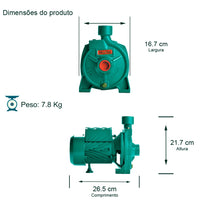 Bomba Thebe B-10 0,33CV 127/220V Monofásica