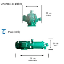 Bomba Multiestágio Thebe P-11/6 3,0CV 4V Trifásica