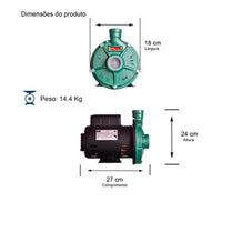 Bomba Thebe TH-16 0,75CV 127/220-254V Monofásica