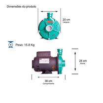 Bomba Thebe TH-16 1,0CV 127/220-254V Monofásica