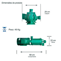 Bomba Multiestágio Thebe P-11/6 4,0CV 4V Trifásica