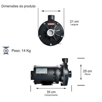 Bomba Thebe TH-16 P 1,5CV 220/380V Trifásica