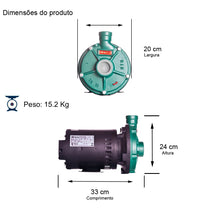 Bomba Thebe TH-16 1,0CV 220/380V Trifásica