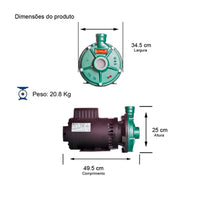 Bomba Thebe TH-16 2,0CV 127/220-254V Monofásica