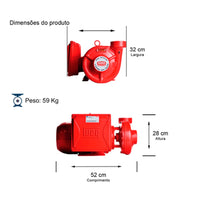 Bomba Incêndio Thebe THSI-18 5,0CV 220/440V Monofásica