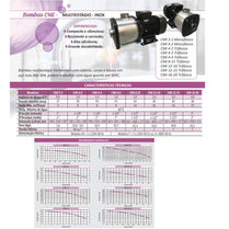 Bomba Multiestágio Megapress CMI 2-2 0,50CV 220V Monofásica