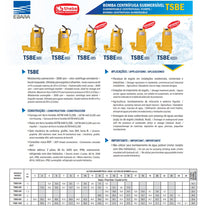 Bomba Submersível Esgoto Thebe TSBE-450 1,5CV 220V Trifásica